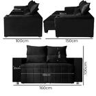 Sófa Retrátil E Reclinável 2 Lugares Madri Veludo Preto