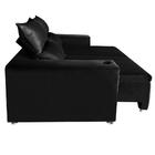 Sófa Retrátil E Reclinável 2 Lugares Madri Veludo Preto