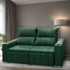 Sófa Retrátil E Reclinável 2 Lugares Madri Veludo - Shop Das