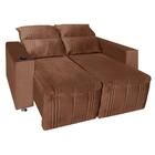 Sófa Retrátil E Reclinável 2 Lugares Madri Veludo Terracota