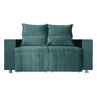 Sófa Retrátil E Reclinável 2 Lugares Madri Veludo Turquesa