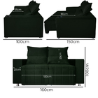 Sófa Retrátil E Reclinável 2 Lugares Madri Veludo Verde - Vs