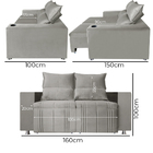 Sófa Retrátil E Reclinável 2 Lugares Madri Veludo - Vs Decor