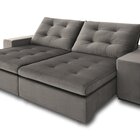 Sofá Retrátil E Reclinável 2 Lugares Mahal Yescasa Cinza/ Gra