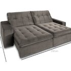 Sofá Retrátil E Reclinável 2 Lugares Petra Yescasa Cinza/ Chu