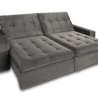 Sofá Retrátil E Reclinável 2 Lugares Petra Yescasa Cinza/ Chu