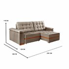 Sofá Retrátil E Reclinável 2 Lugares Prada Linho Marrom