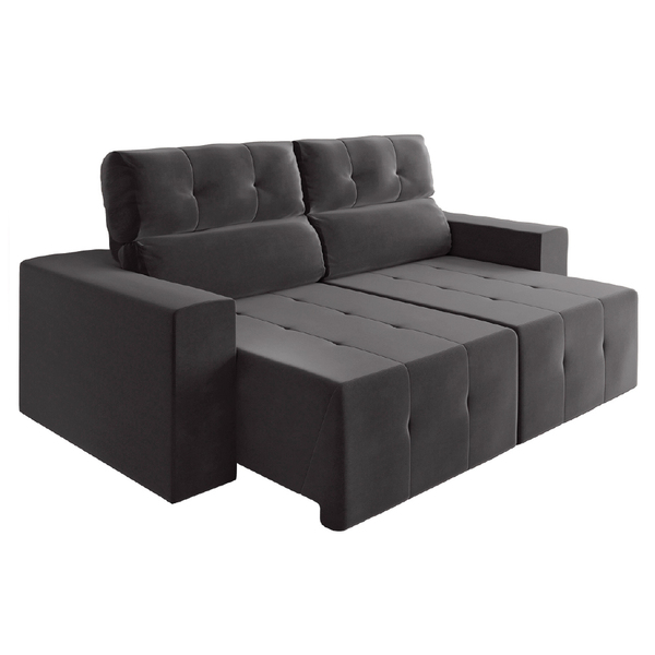 Sofá Retrátil E Reclinável 2m 3 Lugares Fênix Veludo Mamflex