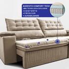 Sofá Retrátil E Reclinável 3,10m Molas Ensacadas Dream Veluso
