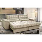 Sofá Retrátil E Reclinável 3,12m Com Molas Ensacadas Cama Inb