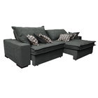 Sofá Retrátil E Reclinável 3,12m Com Molas Ensacadas Cama Inb