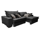 Sofá Retrátil E Reclinável 3,12m Com Molas Ensacadas Cama Inb