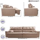 Sofá Retrátil E Reclinável 3,12m Luxos Cama Inbox Velusoft Be