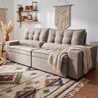 Sofá Retrátil E Reclinável 3,12m Molas Ensacadas Belle Boucle