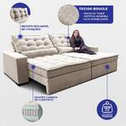 Sofá Retrátil E Reclinável 3,12m Molas Ensacadas Belle Boucle