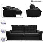 Sofá Retrátil E Reclinável 3,15m Cama Inbox Big Fresh Com Sof