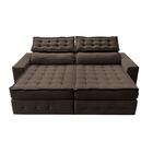 Sofá Retrátil E Reclinável 3,15m Cama Inbox Big Puffer Com So