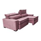 Sofá Retrátil E Reclinável 3,15m Cama Inbox Big Puffer Com So