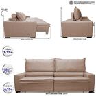 Sofá Retrátil E Reclinável 3,15m Império Com Molas Cama Inbox