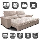 Sofá Retrátil E Reclinável 3,15m Molas Ensacadas Cama Inbox B