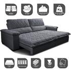 Sofá Retrátil E Reclinável 3,15m Molas Ensacadas Cama Inbox B