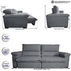 Sofá Retrátil E Reclinável 3,15m Molas Ensacadas Cama Inbox B