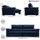 Sofá Retrátil E Reclinável 3,15m Molas Ensacadas Cama Inbox B