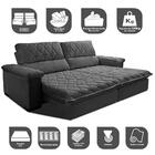 Sofá Retrátil E Reclinável 3,15m Molas Ensacadas Cama Inbox B