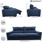 Sofá Retrátil E Reclinável 3,15m Molas Ensacadas Cama Inbox E