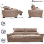 Sofá Retrátil E Reclinável 3,15m Molas Ensacadas Cama Inbox E