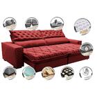 Sofá Retrátil E Reclinável 3,15m Molas Ensacadas Cama Inbox S