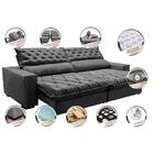 Sofá Retrátil E Reclinável 3,15m Molas Ensacadas Cama Inbox S