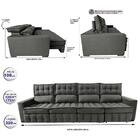 Sofá Retrátil E Reclinável 3,20m Molas Ensacadas E Costura Tr