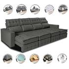 Sofá Retrátil E Reclinável 3,20m Molas Ensacadas E Costura Tr