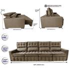 Sofá Retrátil E Reclinável 3,20m Molas Ensacadas E Costura Tr