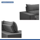 Sofá Retrátil E Reclinável 3,20m Veludo Cinza Martinho  Cinza