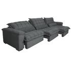 Sofá Retrátil E Reclinável 3,22m Com Molas Ensacadas Cama Inb