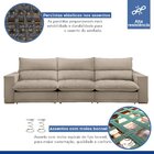 Sofá Retrátil E Reclinável 3,50m Boucle Bege Martinho  Bege