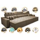 Sofá Retrátil E Reclinável 3,52m Austin Com Molas No Assento