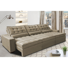 Sofá Retrátil E Reclinável 3,52m Com Molas Ensacadas Cama Inb