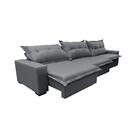 Sofá Retrátil E Reclinável 3,52m Com Molas Ensacadas Cama Inb