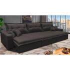 Sofá Retrátil E Reclinável 3,52m Com Molas Ensacadas Cama Inb