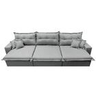 Sofá Retrátil E Reclinável 3,52m Com Molas Ensacadas Cama Inb