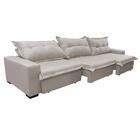 Sofá Retrátil E Reclinável 3,52m Com Molas Ensacadas Cama Inb