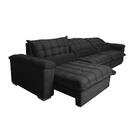 Sofá Retrátil E Reclinável 3,52m Com Molas Ensacadas Cama Inb