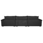 Sofá Retrátil E Reclinável 3,52m Com Molas Ensacadas Cama Inb