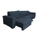 Sofá Retrátil E Reclinável 3,52m Com Molas Ensacadas Cama Inb