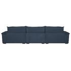 Sofá Retrátil E Reclinável 3,52m Com Molas Ensacadas Cama Inb