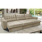 Sofá Retrátil E Reclinável 3,52m Com Molas Ensacadas Cama Inb