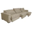 Sofá Retrátil E Reclinável 3,52m Com Molas Ensacadas Cama Inb